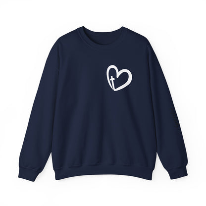 Faith Heart Unisex Heavy Blend™ Crewneck Sweatshirt