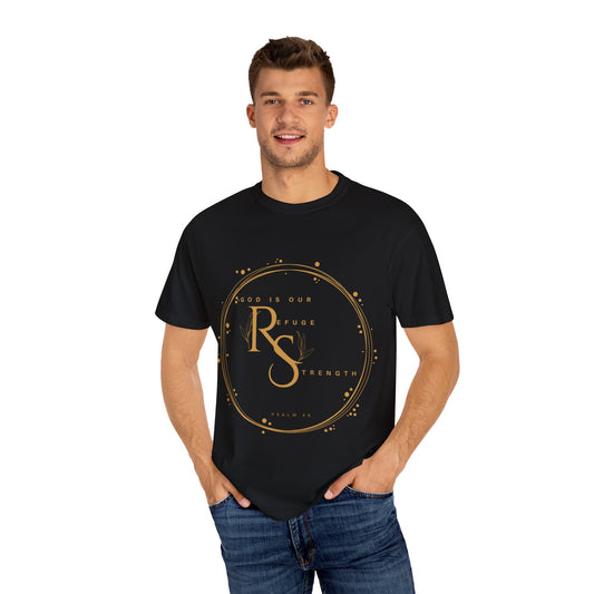 Inspirational Quote Tee, Unisex Garment-Dyed T-shirt, Motivational Apparel, Everyday Wear, Gift for Strength, Spiritual Inspiration