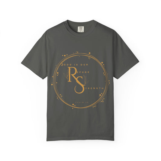 Inspirational Quote Tee, Unisex Garment-Dyed T-shirt, Motivational Apparel, Everyday Wear, Gift for Strength, Spiritual Inspiration