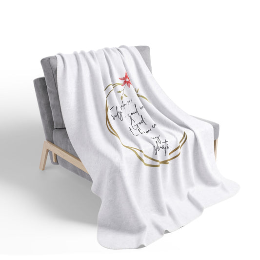Psalm 39:1 Fleece Sherpa Blanket - Cozy Bible Verse Decor for Home