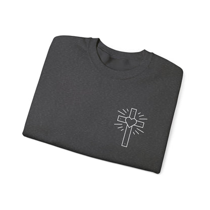 Faith-Inspired Unisex Crewneck Sweatshirt with Thank You & Jesus Design