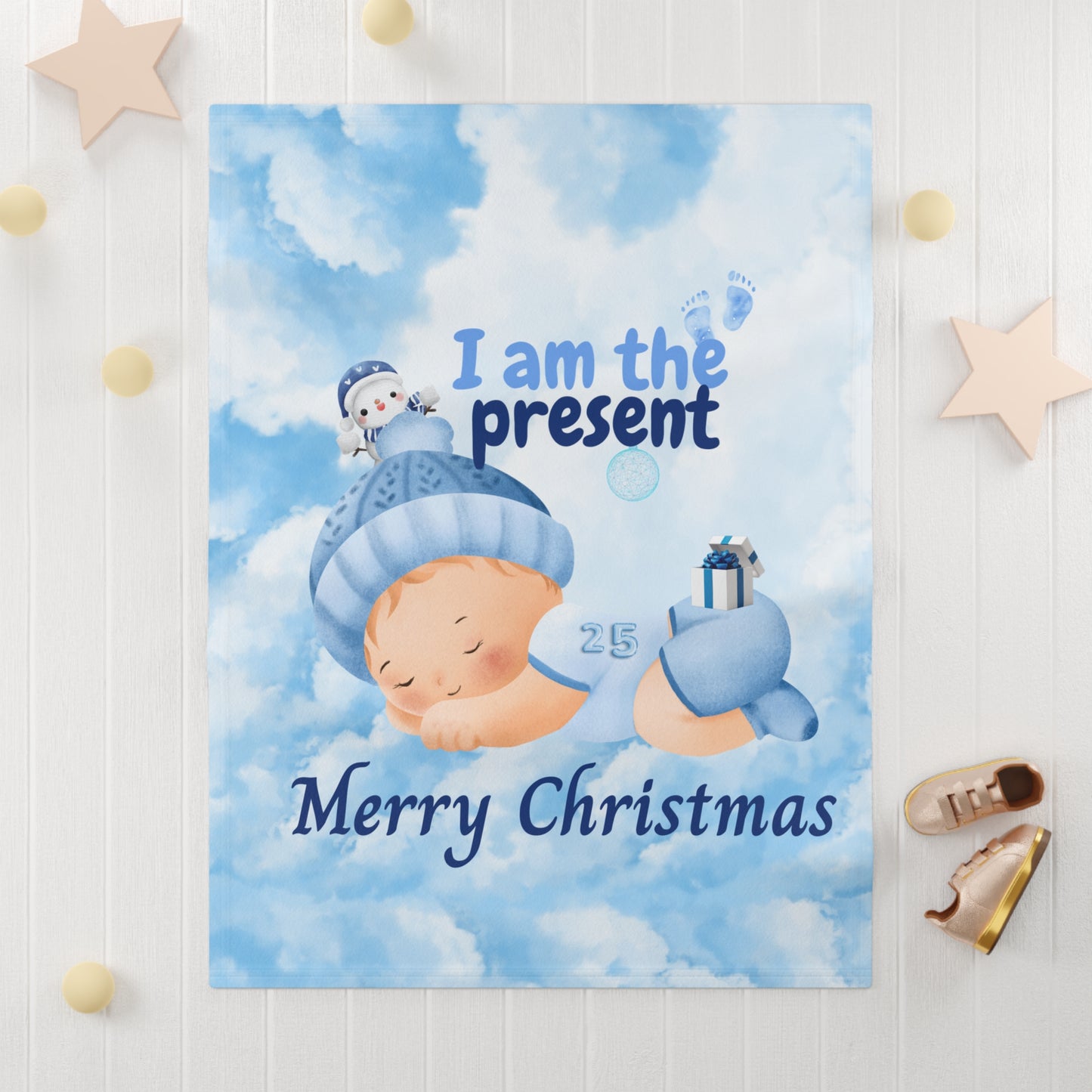 Baby Boy Merry Christmas Blanket