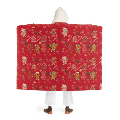 Christmas Hooded Sherpa Blanket