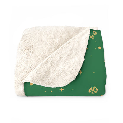 Merry Christmas Dad Blanket Green - Cozy Sherpa Fleece Throw