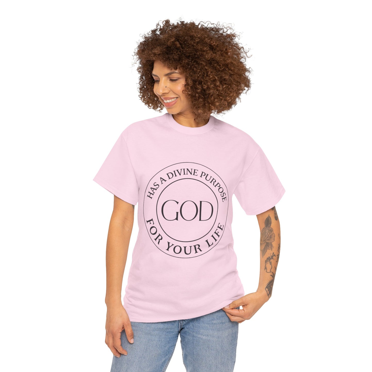 "God Has a Divine Purpose for Your Life" Heavy Cotton Tee