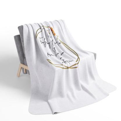 Psalm 39:1 Fleece Sherpa Blanket - Cozy Bible Verse Decor for Home