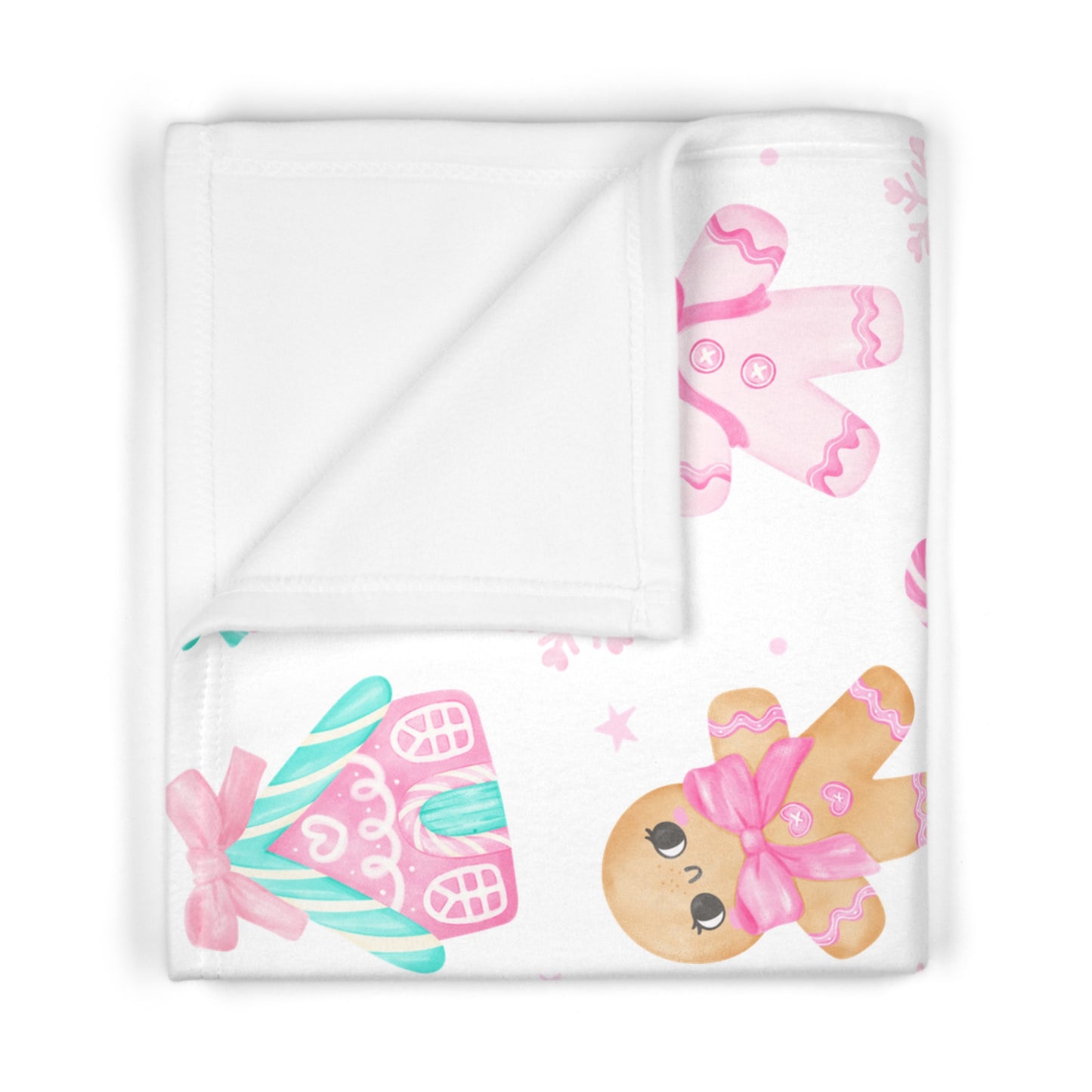 Gingerbread House Fleece Baby Blanket