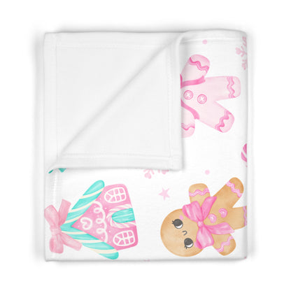Gingerbread House Fleece Baby Blanket