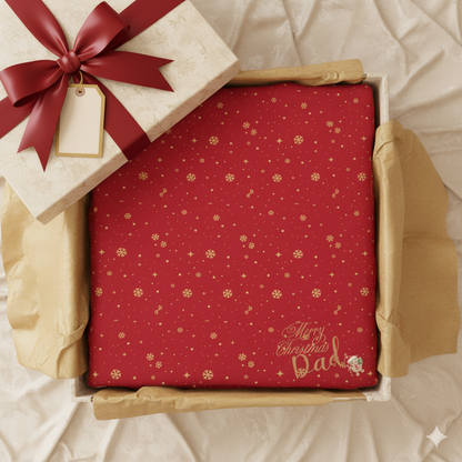 Merry Christmas Dad Red Cozy Sherpa Fleece Throw Blanket