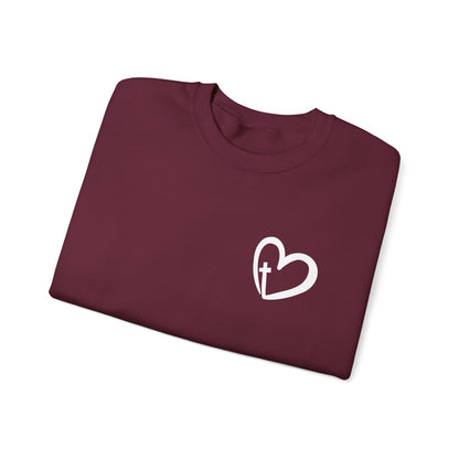 Faith Heart Unisex Heavy Blend™ Crewneck Sweatshirt