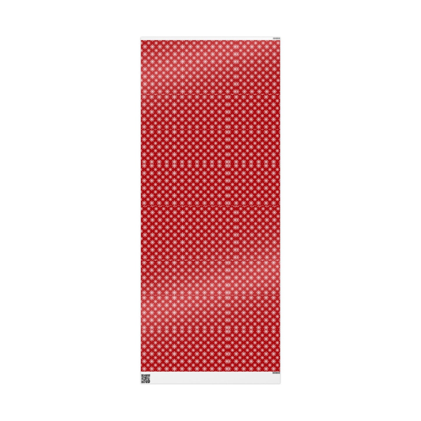 Snowflake Holiday Wrapping Paper - Festive Red Gift Wrap for Christmas and Winter Celebrations