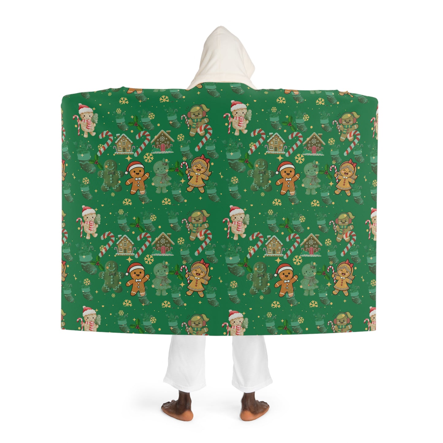 Christmas Hooded Sherpa Weighted Blanket