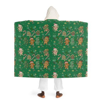 Christmas Hooded Sherpa Weighted Blanket