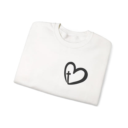 Faith Heart Unisex Heavy Blend™ Crewneck Sweatshirt