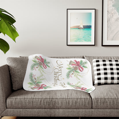 Personalized Sherpa Blanket - Cozy Throw for Christmas Decor