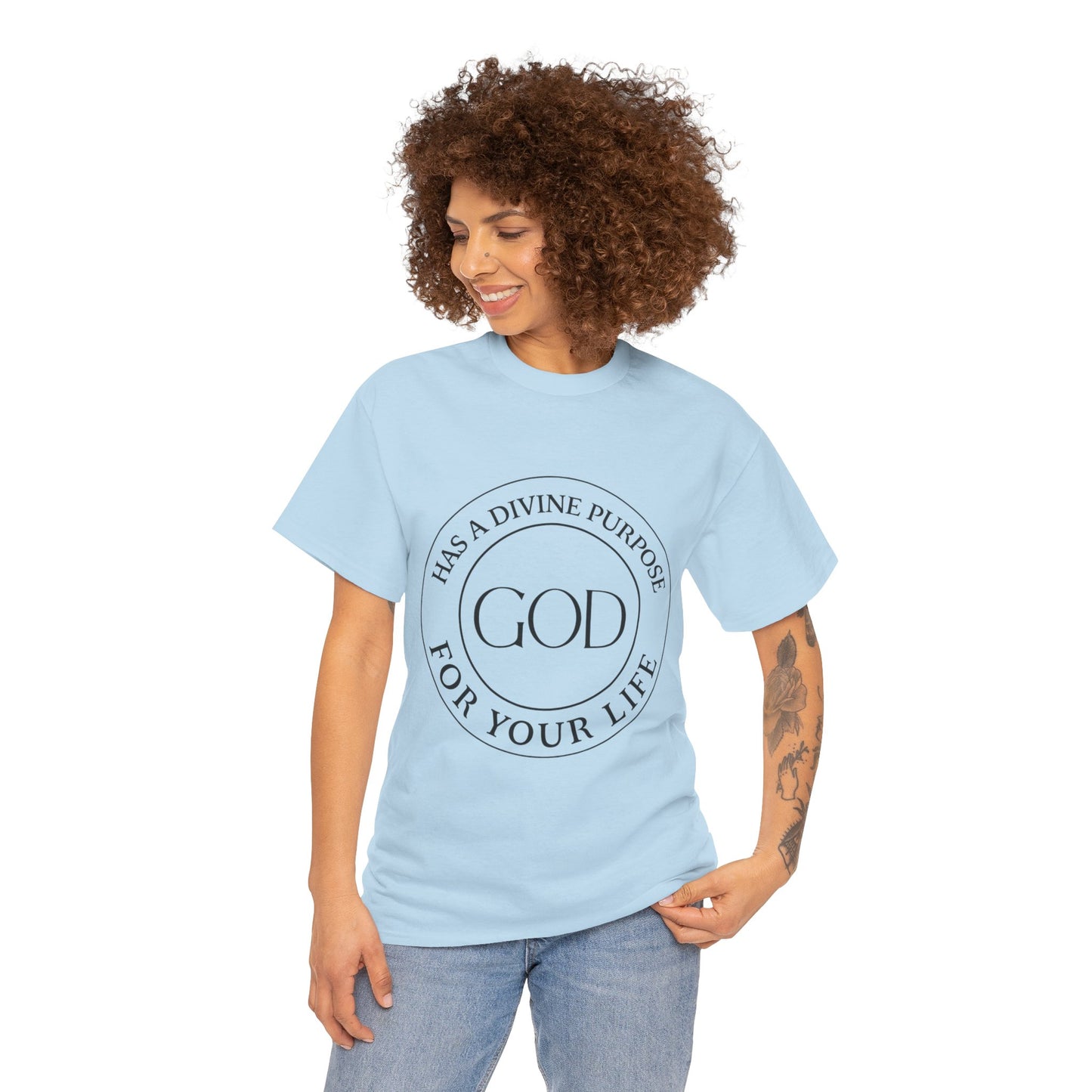 "God Has a Divine Purpose for Your Life" Heavy Cotton Tee