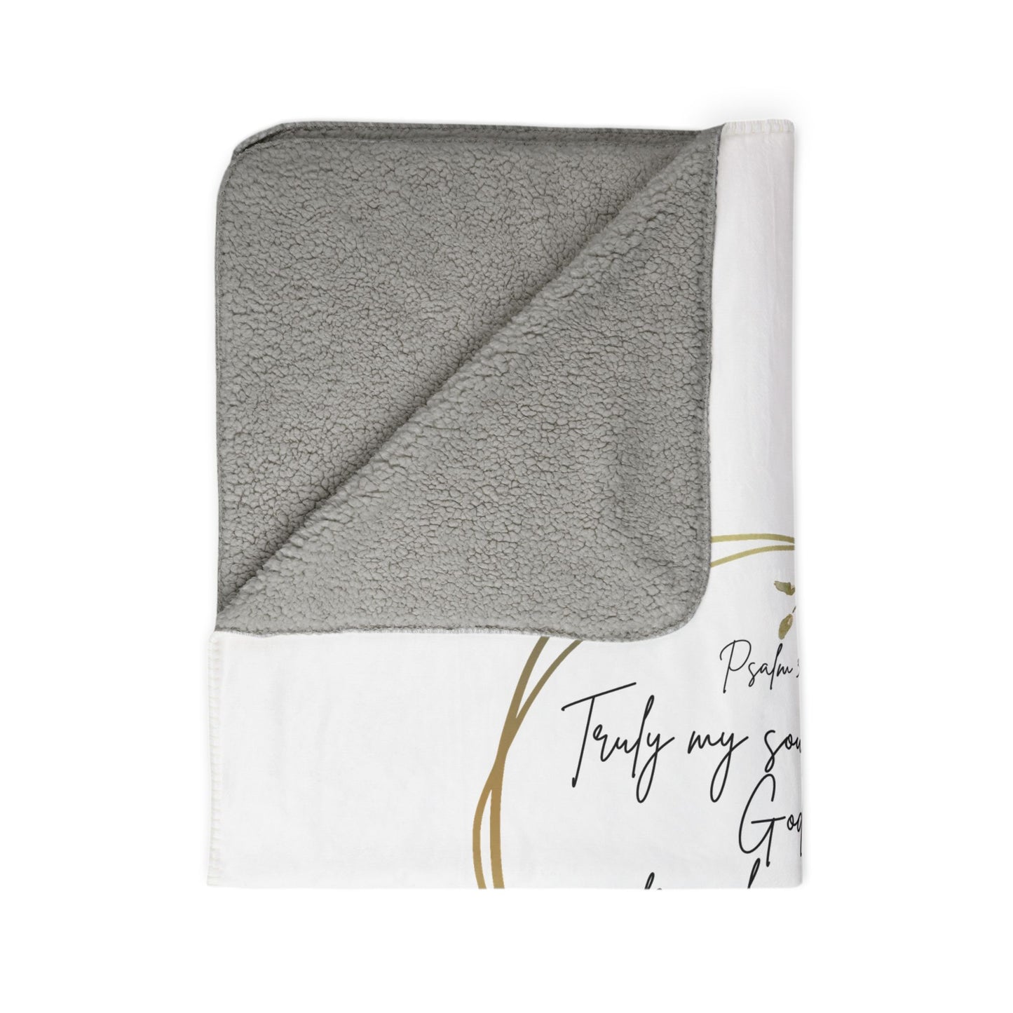 Psalm 39:1 Fleece Sherpa Blanket - Cozy Bible Verse Decor for Home